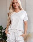 Scottie Checkered Tee Drawstring Shorts Lounge Set