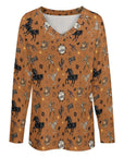 Baha Ranch Western Print Long Sleeve Top