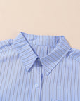 Stripe Long Sleeve Buttoned Shirt