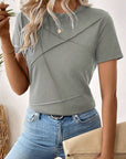 Stripe Textured Short Sleeve T-Shirt