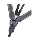 ExionPro Wide Elastic 3 Point Breastplate - Grey Elastic & White Lines