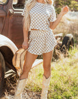 Checker T-Shirt and Skort Set
