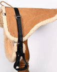 Hilason Western Horse Suede Leather Bareback Pad, Breast Collar & Girth