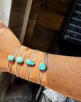 Sonoran Gold Turquoise Cuff – Sterling Silver – Native Made – Made in USA