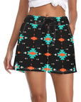 Women's Black Aztec Beach Board Shorts