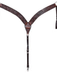 HILASON Western Horse Headstall Breast Collar Set Tack Genuine American Leather