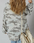Retro Camouflage Exposed Seam Sweatshirt