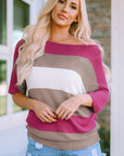 Willow Stripe Knit Half Sleeve Sweater