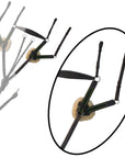ExionPro 5 Point Breastplate with Sheepskin Padding - Green Elastic & Yellow Lines