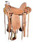 Western Horse Wade Saddle American Leather Ranch Roping Tan Hilason