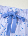 Bow Tee and Shorts Lounge Set