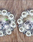 Western Screw Back Concho Nickle Finishberry Saddle Bling Cowgirl