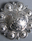2 In. Western Nickle Plated Berry Conchos Hilason