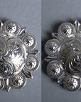 2 In. Western Nickle Plated Berry Conchos Hilason