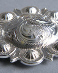 2 In. Western Nickle Plated Berry Conchos Hilason