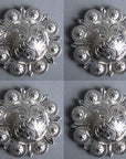 2 In. Western Nickle Plated Berry Conchos Hilason