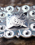 Western Screw Back Concho German Silver 1 In Square Cowgirl S Hilason
