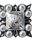 Western Screw Back Concho German Silver 1 In Square Cowgirl S Hilason