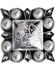 Western Screw Back Concho German Silver 1.25 In Square Cowgirl S Hilason