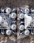 Western Screw Back Concho German Silver 1.5 In Square Cowgirl S Hilason