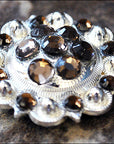 Hilason Western Berry Conchos Glass Rhinestones Bling 1.5" Tack Cowgirl