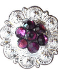 Western Screw Back Concho Crystal Amethyst Berry Saddle Bling Cowgirl