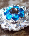 Western Screw Back Concho Nickel Finish Berry Saddle Bling Cowgirl