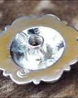Western Screw Back Concho Nickel Finish Berry Saddle Bling Cowgirl
