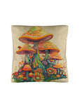 Retro Mushrooms Pillow Case Made in America