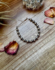 3 mm & 6 mm Sterling Silver Pearls bracelet