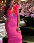 Feathered Bandage Dress