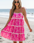 Mina Ric Rac Patched Sleeveless Mini Dress