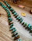 34-Inch Natural Shell & Turquoise Nugget Necklace