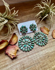 Cluster Dangle Earrings – Kingman Turquoise & Sterling Silver