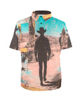 Baha Ranch Retro Pop Western Desert Cowboy Polo Shirt
