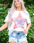 Araceli Star Patchwork Loose Top