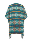 Teal Aztec Duster Kimono Coverup