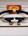 Hilason Black Steel Men Roping Spurs Solid Brass Engraved Trim And Rowel