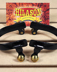 HILASON BS Youth Barrel Racing Spurs 1/2" Band Side Lay Shank SB Rowels & Buttons