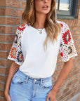 Rayne Crochet Short Sleeve Top