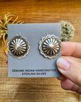 Smaller Round Sterling silver stud earrings