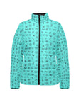 Turquoise Cattle Brands Women's Puffy Bomber Jacket