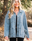 Denim Patch Pocket Side-Tie Jacket