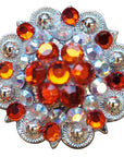 Orange Ab Crystals Berry Headstall Saddle Tack Bling Cowgirl Hilason