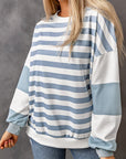 Elina Striped Pullover Sweatshirt