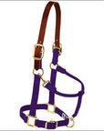 Yearling Weaver Breakaway Original Chin Throat Snap Horse Halter Purple