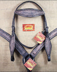 HILASON Western Horse Headstall Breast Collar Set Tack Genuine American Leather