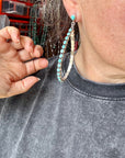 Kingman Turquoise Teardrop Dangle Earrings – Sterling Silver