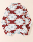 Western Aztec Fleece Buttoned Jacket