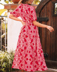 Raquel Paisley Side Slit Maxi Dress